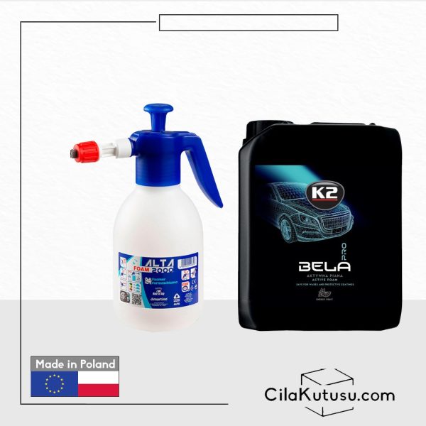 Alta Foam 2000 Köpük Yapan Basınçlı Pompa ve K2 Bela Pro Energy Fruits Ön Yıkama Şampuanı 5 Litre