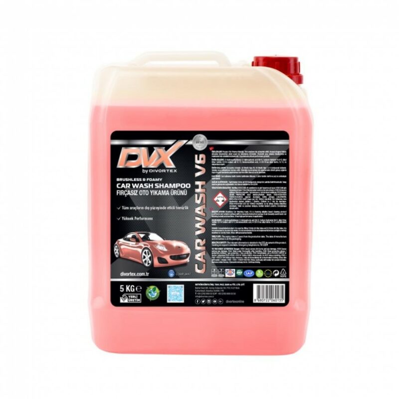 Divortex V6 Fırçasız Oto Yıkama Şampuanı 5 Litre