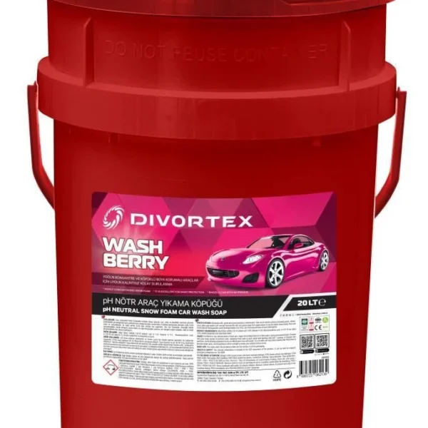Divortex Wash Berry Oto Şampuanı 20 Litre