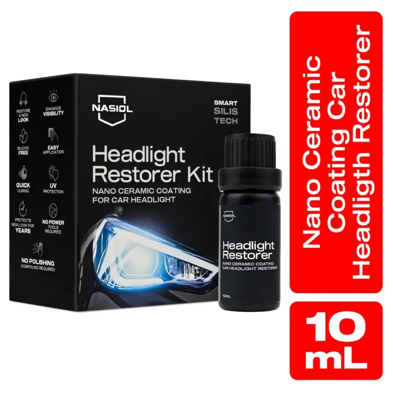 Nasiol Headlight Restorer Nano Seramik Far Yenileme ve Koruma Kiti-3 Yıl Dayanım-10ml