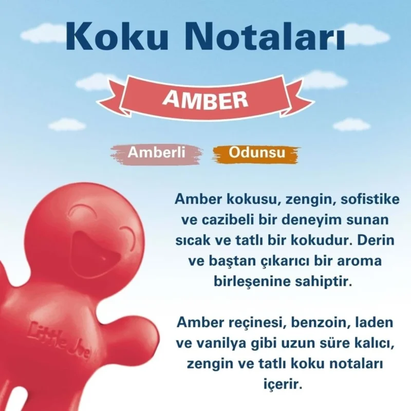 Little Joe Amber Araç Kokusu (Amber) -45 Gün -Oto Kokusu Kalıcı Klima Parfüm