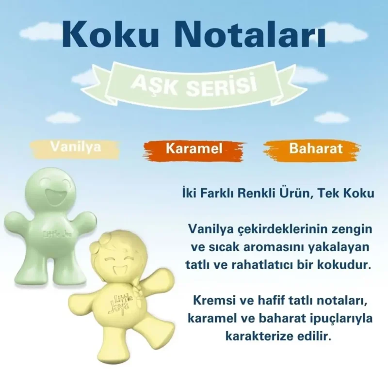 Little Joe Aşk Serisi 2li Paket Vanilya Araç Kokusu (Sunshine Bliss) -45 Gün -Oto Kokusu Parfüm