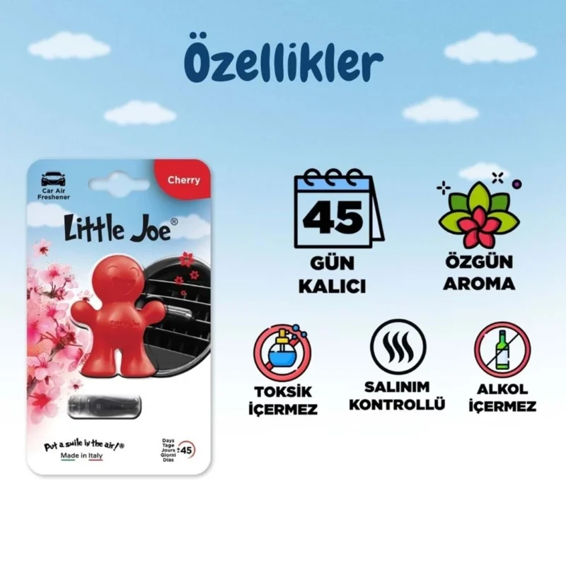 Little Joe Kiraz Araç Kokusu (Cherry) -45 Gün -Oto Kokusu Kalıcı Klima Parfüm