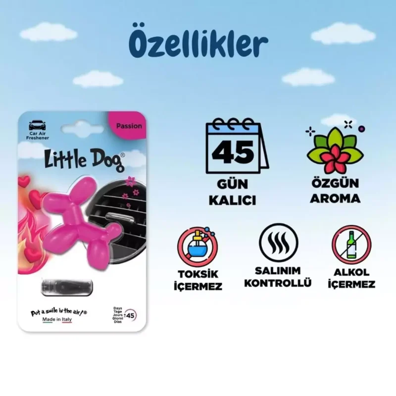 Little Joe Little Dog Aşk Araç Kokusu (Passion) -45 Gün -Oto Kokusu Kalıcı Klima Parfüm - Görsel 2