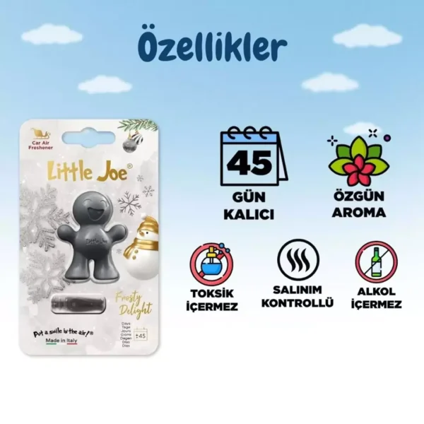 Little Joe Nane Mentol Araç Kokusu (Frosty Delight) -45 Gün -Oto Kokusu Kalıcı Klima Parfüm