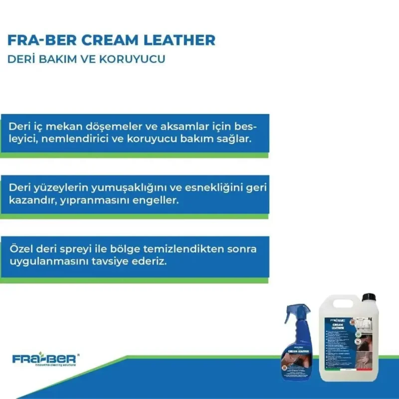 FRA-BER Cream Leather Deri Bakım Ve Koruyucu Parfümlü - 4,54 lt - Görsel 2