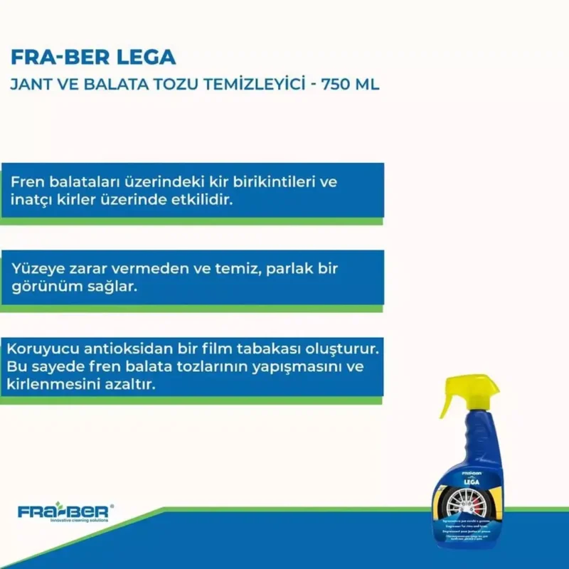 FRA-BER Lega Jant Ve Balata Tozu Temizleyici - 750 ml - Görsel 2