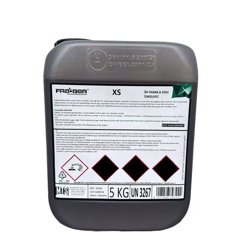 FRA-BER X-XS Güçlü Ön Yıkama Köpüğü Ve Sinek Böcek Temizleyici (1:60 Konsantre) - 5 kg