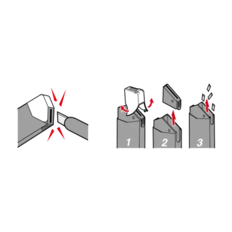 BAD-21P 30 Derece 10lu Dar Maket Bıçağı Yedeği