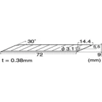 BD-1800 Ekonomik 100'lü 30 Derece PPF Bıçağı
