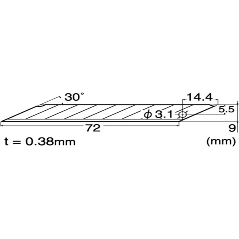BD-1800 Ekonomik 100'lü 30 Derece PPF Bıçağı