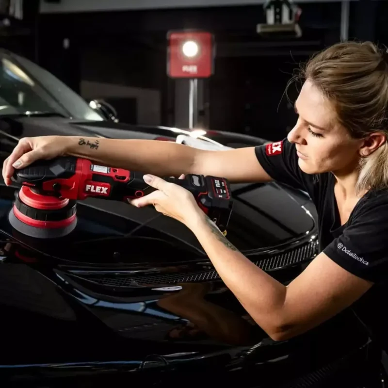 FLEX XFE 15 150 18-EC SET Random Orbital Çift Akülü Kablosuz Polisaj Makinesi Seti - Fırçasız Motor - Görsel 5