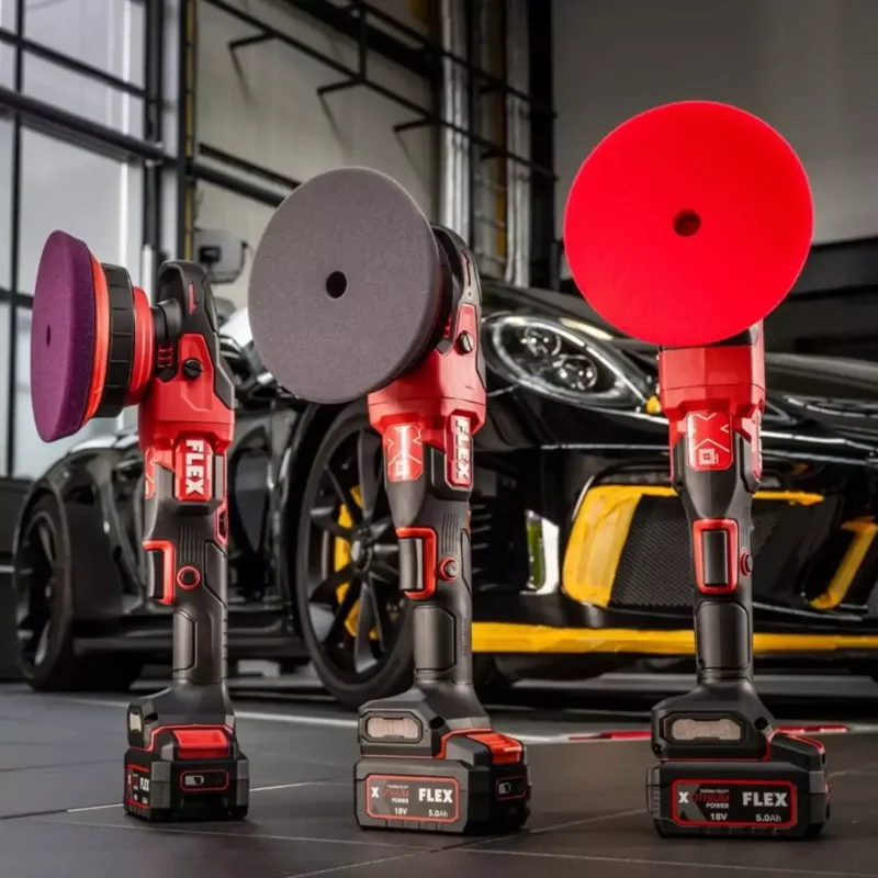 FLEX XFE 15 150 18-EC SET Random Orbital Çift Akülü Kablosuz Polisaj Makinesi Seti - Fırçasız Motor - Görsel 6