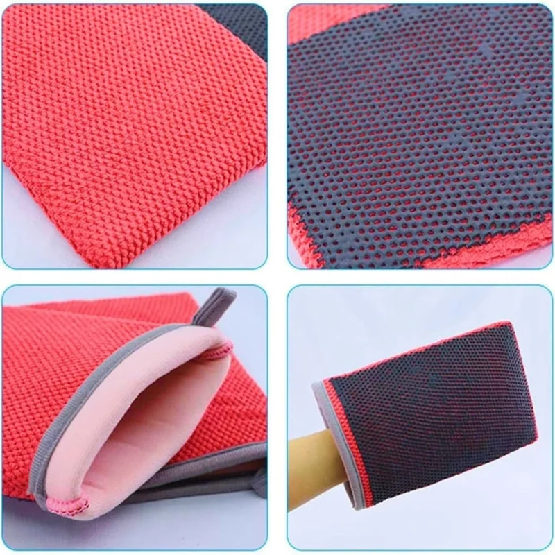MG PS Kil Eldiveni 21x16 cm (Kırmızı) - Clay Mitt Glove Yüzey Temizleme Kili - Görsel 5