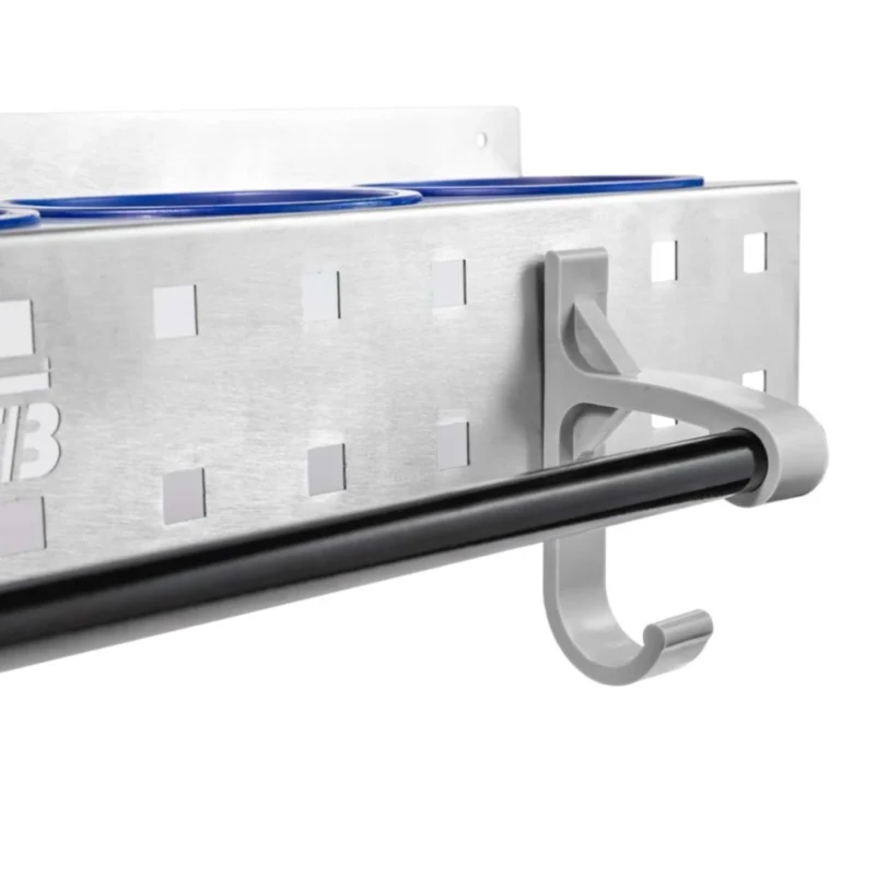 SGCB Çok İşlevli Pasta Cila Duvar Standı Paslanmaz Çelik (5 Gözlü Borulu Kancalı) –Bez Şişe Tutucu - Görsel 3