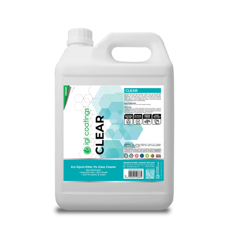 İGL ECOSHİNE CLEAR CAM TEMİZLEME 5LT.