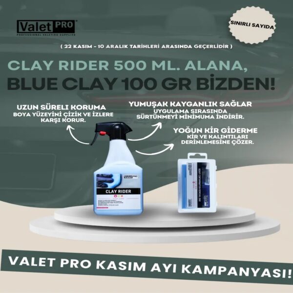 Valet Pro Clay Rider Kil Kaydırıcı Alana Valet Pro Mavi Kil Hediye