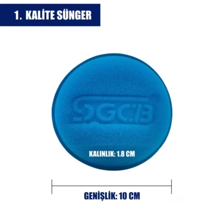 SGCB Wax Cila El Pedi - 6'lı Paket (Mavi) | Yuvarlak Boya Koruma Uygulama Süngeri Pad 10cm