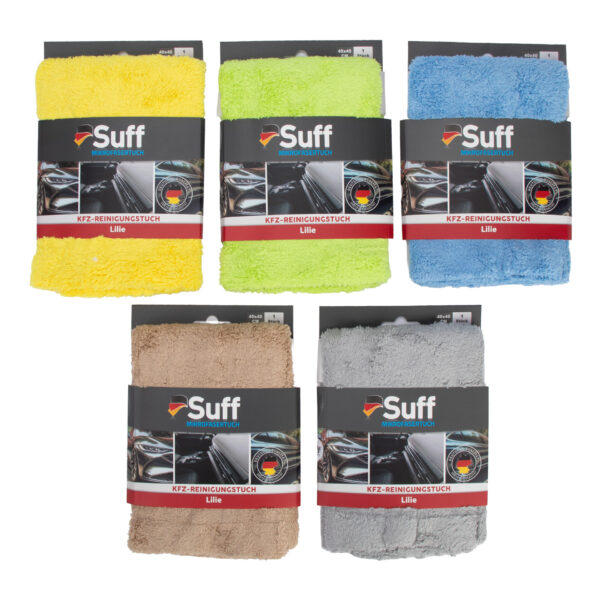 Suff Lilie Çift Taraflı Mikrofiber Araç Temizlik Bezi 40x40 cm