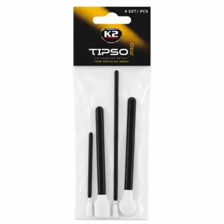 K2 Tipso Pro Köpüklü Mini Detay ve Temizlik Çubukları Seti (4 Parça)