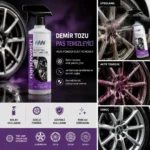 Nanowash Demir Tozu ve Pas Temizleyici 500 ml - Jant & Kaporta Fren Balata Tozu Sökücü (pH Nötr)