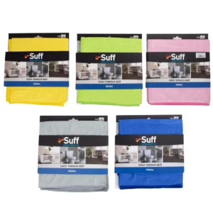 Suff Nilüfer Damalı Mikrofiber Temizlik ve Kurulama Bezi 50x70 cm – Yüksek Emici Yüzey Bezi