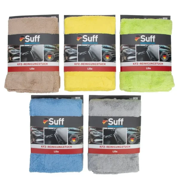 Suff Lilie Zambak Pelüş Mikrofiber Oto Kurulama Bezi 50x70 cm – Ekstra Yumuşak & Yüksek Emici Bakım Bezi