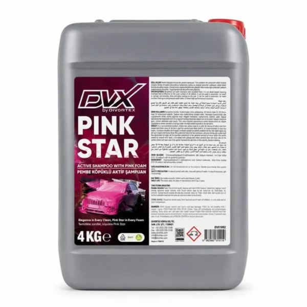 Divortex DVX PinkStar Fırçasız Pembe Oto Yıkama Köpüğü (4 kg)