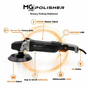MG PS RPV001 Rotary Polisaj Makinesi 1200W | Profesyonel Pasta Cila Makinesi
