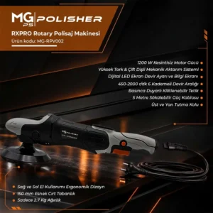 MG PS RPV002 Yüksek Torklu Rotary Polisaj Makinesi 1200W